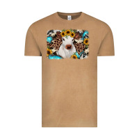 Vintage Camel cowhide leopard calf Vintage Tee - RanaPortraitStore