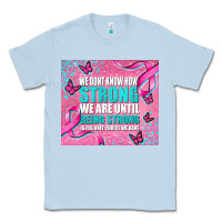 Dusty Blue pink ribbon cancer Classic Tee - AdoDesignShop