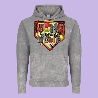 Home Sweet Home Softball Vintage Hoodie Designed By Zillion Design Studio