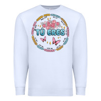 White tu eres inspiration Premium Sweatshirt - MaliasSmallBusiness