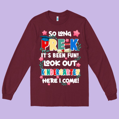So Long Pre K Long Sleeve Tee Designed By Jahusdesignshop