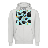 Dove Grey graduation cap seamless pattern Zipper Hoodie - BundleAndBundleShop