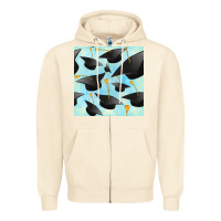 Sandshell graduation cap seamless pattern Zipper Hoodie - BundleAndBundleShop