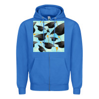True Royal graduation cap seamless pattern Zipper Hoodie - BundleAndBundleShop