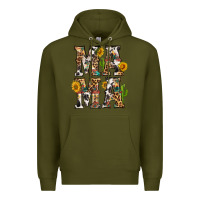 Army Green Western Mama With Sunflowers Premium Hoodie - BundleAndBundleShop