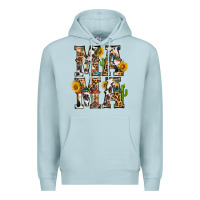 Blue Mist Western Mama With Sunflowers Premium Hoodie - BundleAndBundleShop