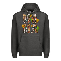 Charcoal Heather Western Mama With Sunflowers Premium Hoodie - BundleAndBundleShop