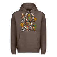 Coffee Western Mama With Sunflowers Premium Hoodie - BundleAndBundleShop