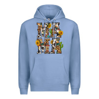 Colony Blue Western Mama With Sunflowers Premium Hoodie - BundleAndBundleShop