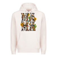 Pale Pink Western Mama With Sunflowers Premium Hoodie - BundleAndBundleShop