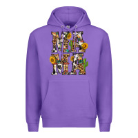Purple Western Mama With Sunflowers Premium Hoodie - BundleAndBundleShop