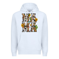 White Western Mama With Sunflowers Premium Hoodie - BundleAndBundleShop