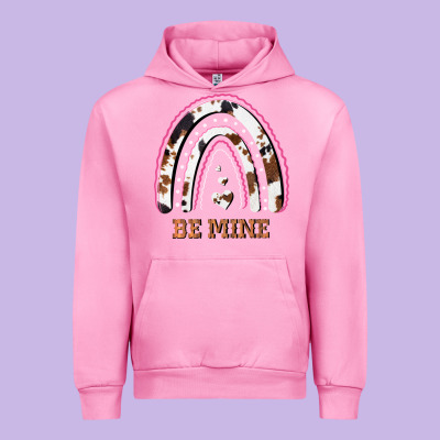 Valentines Day Rainbow, Valentines Day Rainbow Cowhide, Urban Hoodie Designed By Bettercallsaul