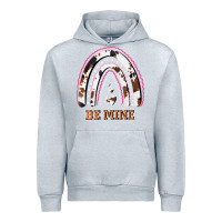 Heather Grey Valentines Day Rainbow, Valentines Day Rainbow Cowhide, Urban Hoodie - Bettercallsaul