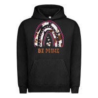 Pigment Black Valentines Day Rainbow, Valentines Day Rainbow Cowhide, Urban Hoodie - Bettercallsaul