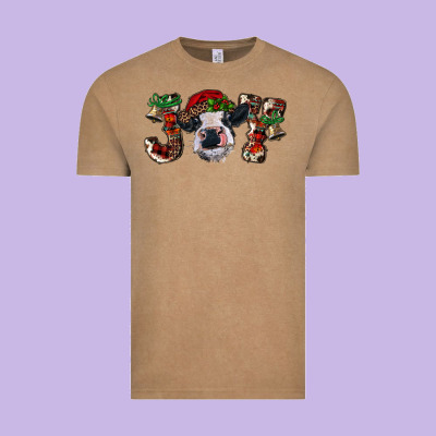 Christmas Joy With Heifer Cow Vintage Tee Designed By Ranaportraitstore