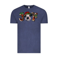 Vintage Denim christmas joy with heifer cow Vintage Tee - RanaPortraitStore