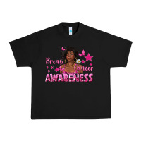 Black Breast Cancer Awareness with Afro Woman Urban Heavy Tee - texasbilliewilder