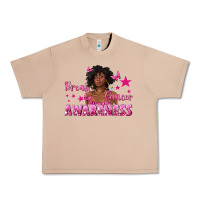 Burro Breast Cancer Awareness with Afro Woman Urban Heavy Tee - texasbilliewilder