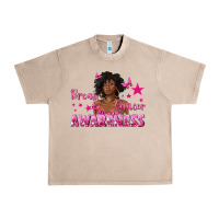 Breast Cancer Awareness With Afro Woman Urban Heavy Tee | Teevron