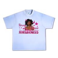 Grape Ice Breast Cancer Awareness with Afro Woman Urban Heavy Tee - texasbilliewilder
