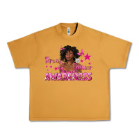 Peanut Butter Breast Cancer Awareness with Afro Woman Urban Heavy Tee - texasbilliewilder