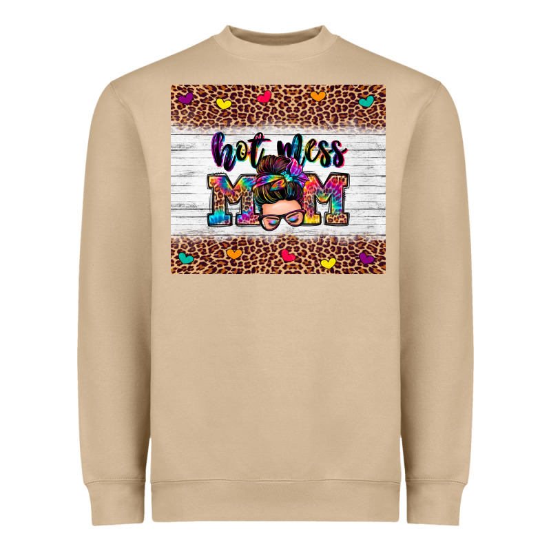 Hot Mess Mom Heavyweight Sweatshirt by Zillion Design Studio | Teevron