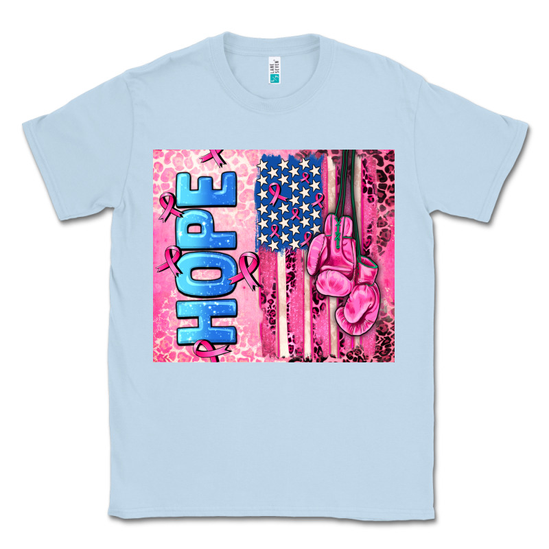 Hope  Breast Cancer And American Flag Classic Tee by AdoDesignShop | Teevron