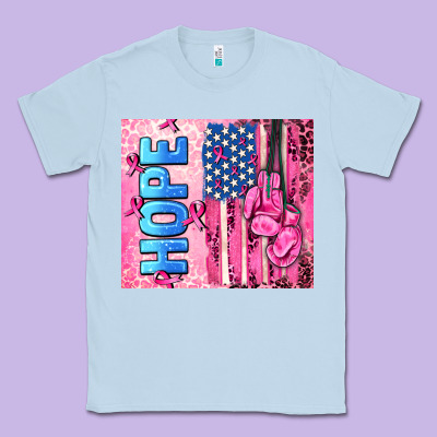 Hope  Breast Cancer And American Flag Classic Tee Designed By Adodesignshop