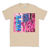 Mushroom hope  breast cancer and american flag Classic Tee - AdoDesignShop