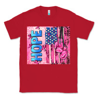 Red hope  breast cancer and american flag Classic Tee - AdoDesignShop