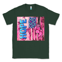 Sports Green hope  breast cancer and american flag Classic Tee - AdoDesignShop