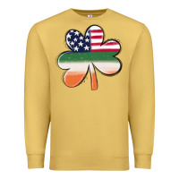 Antique Gold st patricks day shamrock american flag Premium Sweatshirt - MaliasSmallBusiness