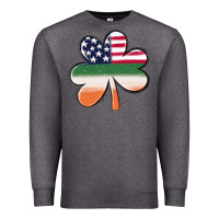 Charcoal Heather st patricks day shamrock american flag Premium Sweatshirt - MaliasSmallBusiness