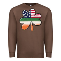 Chestnut st patricks day shamrock american flag Premium Sweatshirt - MaliasSmallBusiness