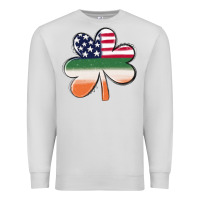 Dove Grey st patricks day shamrock american flag Premium Sweatshirt - MaliasSmallBusiness