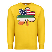 Lemon st patricks day shamrock american flag Premium Sweatshirt - MaliasSmallBusiness