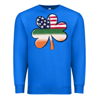 True Royal st patricks day shamrock american flag Premium Sweatshirt - MaliasSmallBusiness