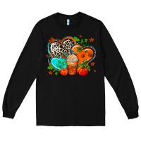 Black western leopard  fall   hearts Long Sleeve Tee - AdoDesignShop