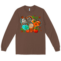 Chestnut western leopard  fall   hearts Long Sleeve Tee - AdoDesignShop