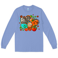 Colony Blue western leopard  fall   hearts Long Sleeve Tee - AdoDesignShop