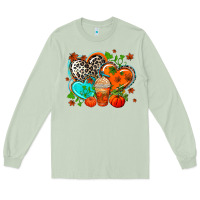 Matcha western leopard  fall   hearts Long Sleeve Tee - AdoDesignShop