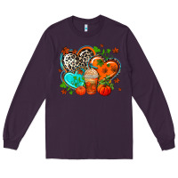 Plum western leopard  fall   hearts Long Sleeve Tee - AdoDesignShop