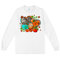 White western leopard  fall   hearts Long Sleeve Tee - AdoDesignShop