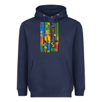 Navy autism american flag Heavyweight Hoodie - MaliasSmallBusiness