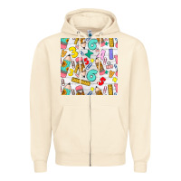 Sandshell back to school seamless pattern Zipper Hoodie - BundleAndBundleShop