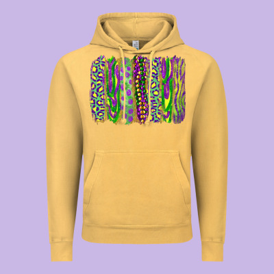 Vintage Hoodie Mardi gras brush stroke