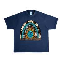 Navy rainbow sunflower gemstone Urban Heavy Tee - RanaPortraitStore