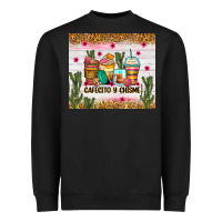 Black Cafecito y chisme coffee cups Heavyweight Sweatshirt - Zillion Design Studio