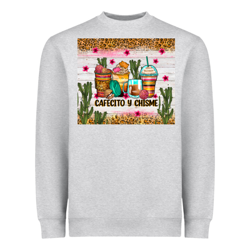 Cafecito Y Chisme Coffee Cups Heavyweight Sweatshirt by Zillion Design Studio | Teevron